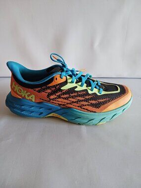 Women'Size 8.5 WIDE M Hoka One Speedgoat 5Trail Running Hiking Shoes Solar Flare